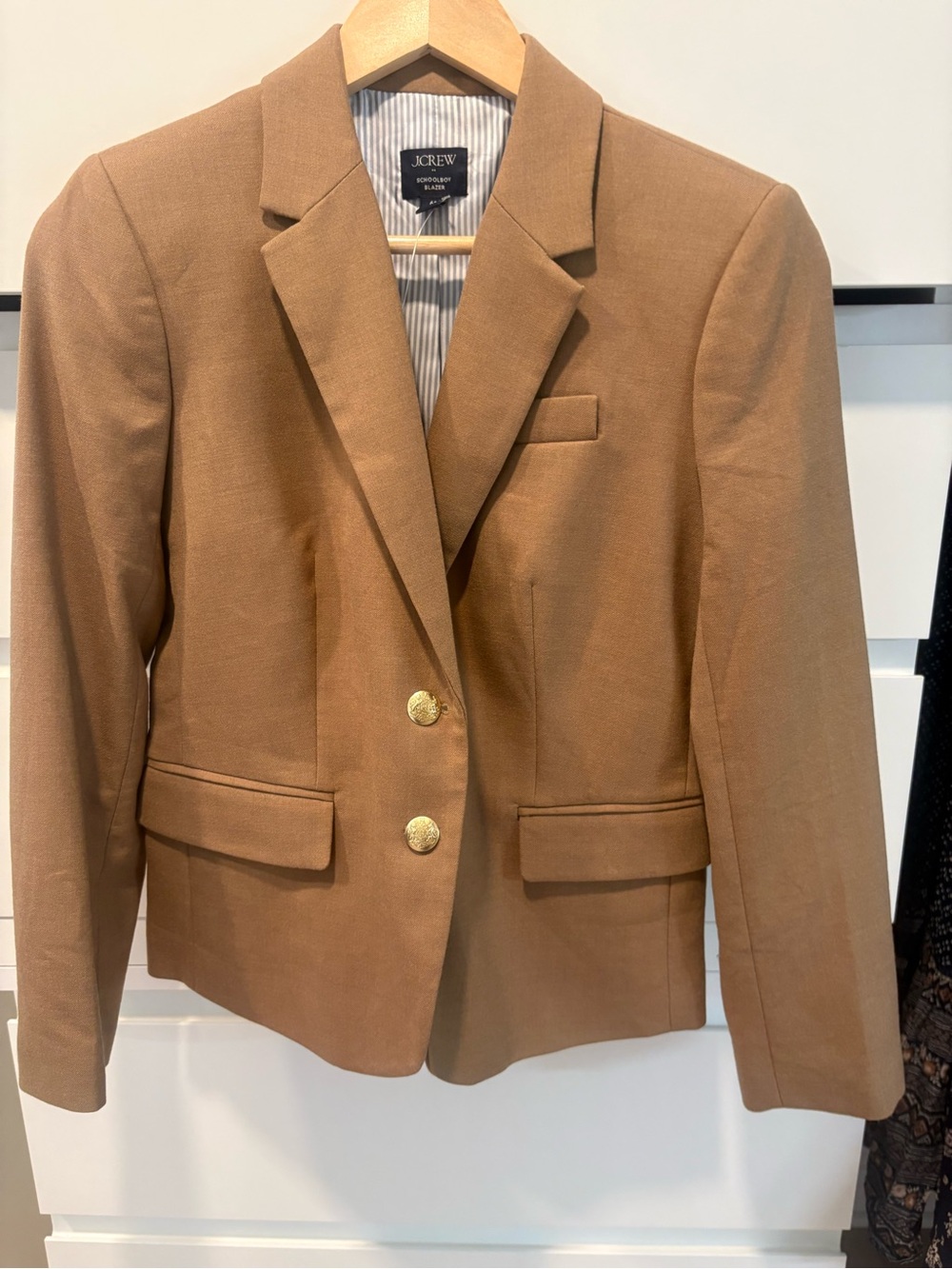 NEW | J.Crew Factory Schoolboy Blazer Wool Blend | Size 6p | Camel